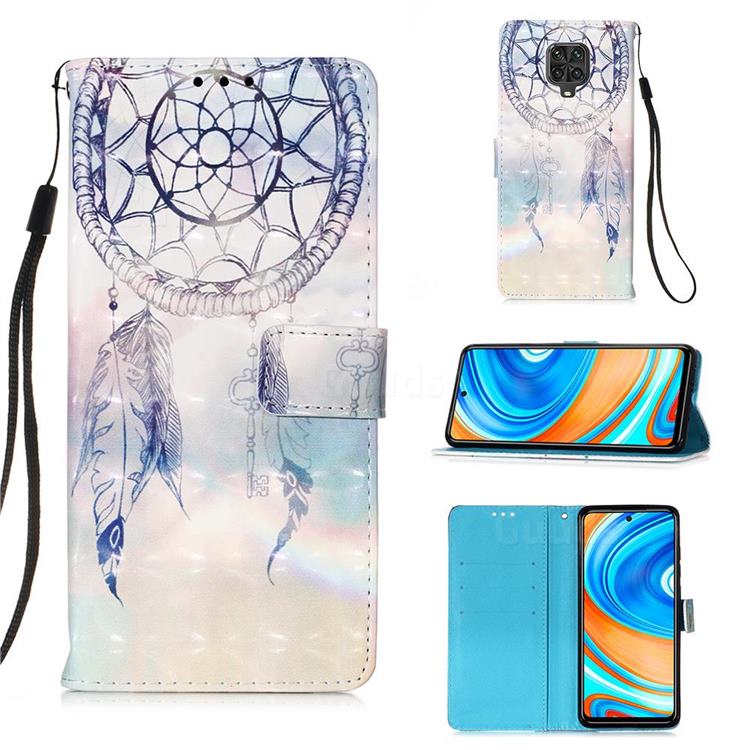 Fantasy Campanula 3D Painted Leather Wallet Case for Xiaomi Redmi Note 9s / Note9 Pro / Note 9 Pro Max