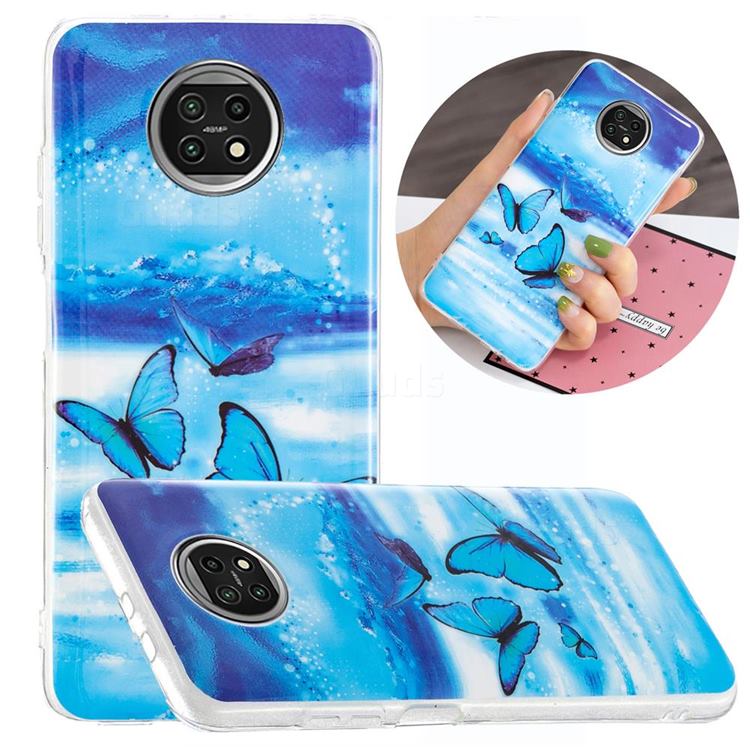 Flying Butterflies Noctilucent Soft TPU Back Cover for Xiaomi Redmi Note 9T