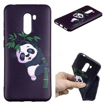 Bamboo Panda 3D Embossed Relief Black Soft Back Cover for Mi Xiaomi Pocophone F1