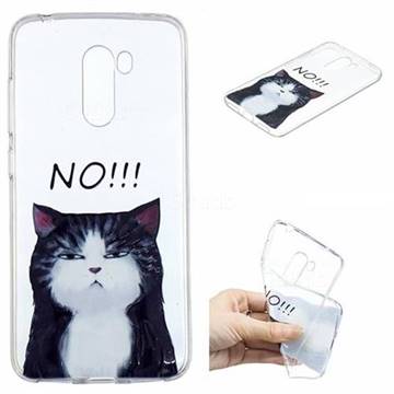 Cat Say No Clear Varnish Soft Phone Back Cover for Mi Xiaomi Pocophone F1