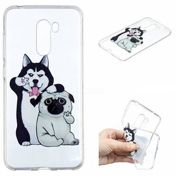 Selfie Dog Clear Varnish Soft Phone Back Cover for Mi Xiaomi Pocophone F1