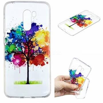 Oil Painting Tree Clear Varnish Soft Phone Back Cover for Mi Xiaomi Pocophone F1