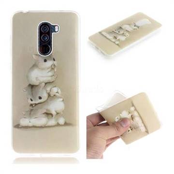 Three Squirrels IMD Soft TPU Cell Phone Back Cover for Mi Xiaomi Pocophone F1
