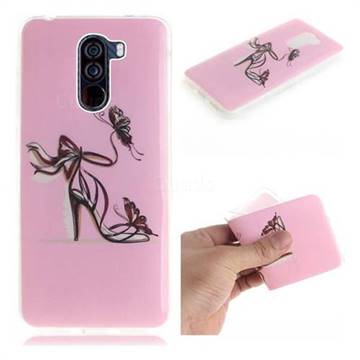 Butterfly High Heels IMD Soft TPU Cell Phone Back Cover for Mi Xiaomi Pocophone F1