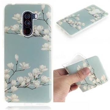 Magnolia Flower IMD Soft TPU Cell Phone Back Cover for Mi Xiaomi Pocophone F1