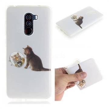 Cat and Tiger IMD Soft TPU Cell Phone Back Cover for Mi Xiaomi Pocophone F1
