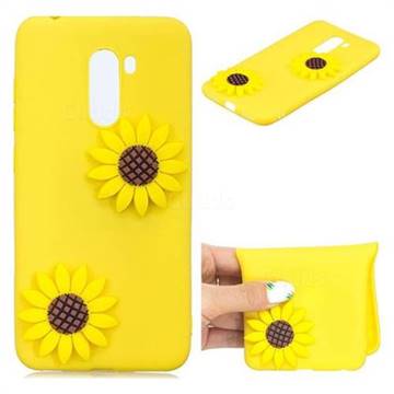 Yellow Sunflower Soft 3D Silicone Case for Mi Xiaomi Pocophone F1