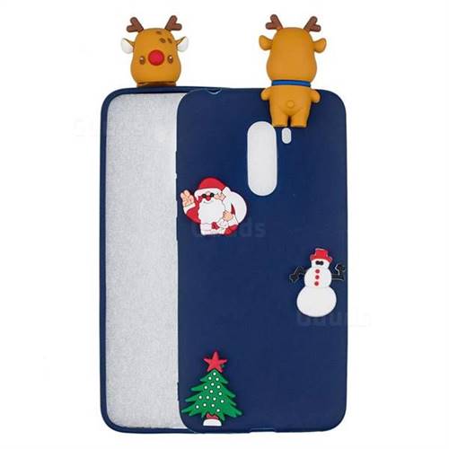 Navy Elk Christmas Xmax Soft 3D Silicone Case for Mi Xiaomi Pocophone F1