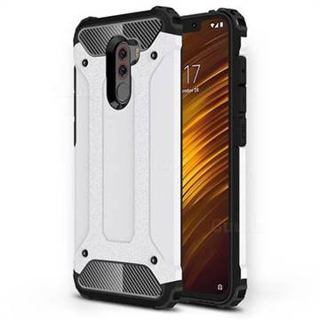 King Kong Armor Premium Shockproof Dual Layer Rugged Hard Cover for Mi Xiaomi Pocophone F1 - White