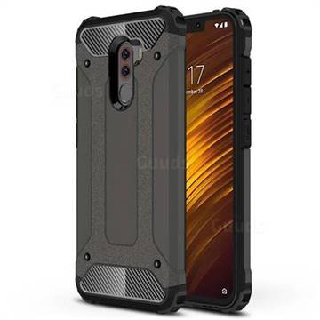 King Kong Armor Premium Shockproof Dual Layer Rugged Hard Cover for Mi Xiaomi Pocophone F1 - Bronze