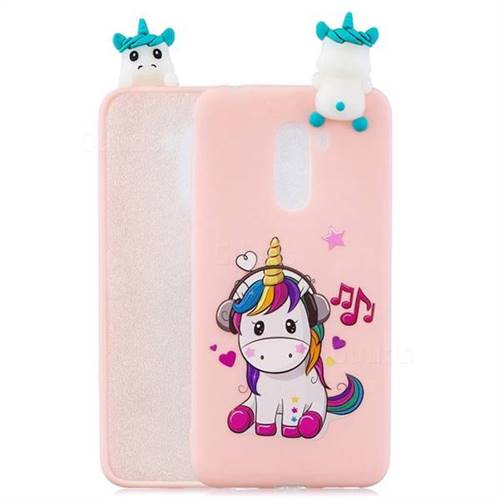 Music Unicorn Soft 3D Climbing Doll Soft Case for Mi Xiaomi Pocophone F1