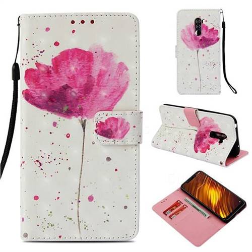 Watercolor 3D Painted Leather Wallet Case for Mi Xiaomi Pocophone F1