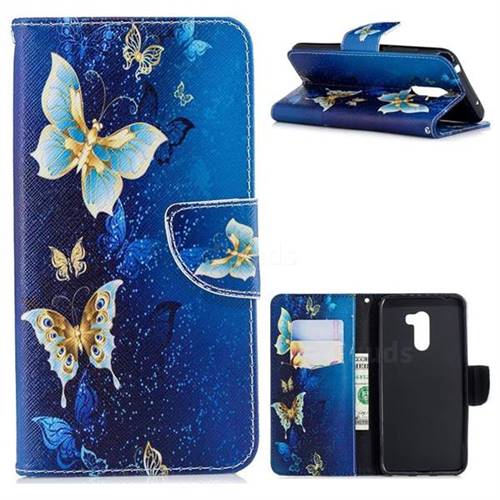 Golden Butterflies Leather Wallet Case for Mi Xiaomi Pocophone F1