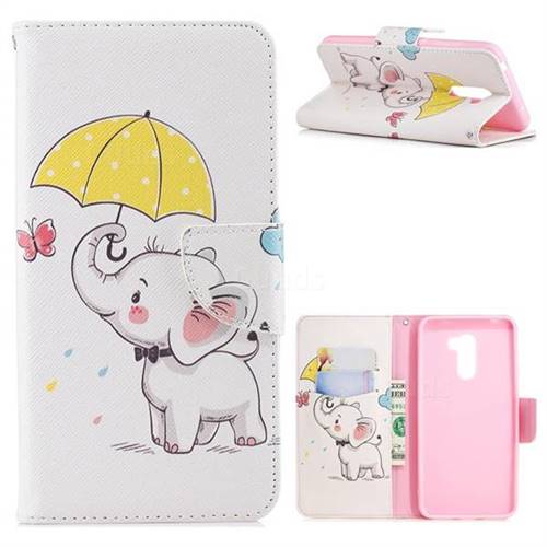 Umbrella Elephant Leather Wallet Case for Mi Xiaomi Pocophone F1