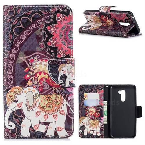 Totem Flower Elephant Leather Wallet Case for Mi Xiaomi Pocophone F1