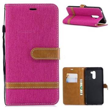 Jeans Cowboy Denim Leather Wallet Case for Mi Xiaomi Pocophone F1 - Rose