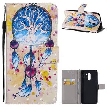 Blue Dream Catcher 3D Painted Leather Wallet Case for Mi Xiaomi Pocophone F1