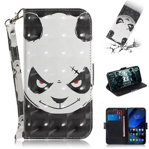 Angry Bear 3D Painted Leather Wallet Phone Case for Mi Xiaomi Pocophone F1