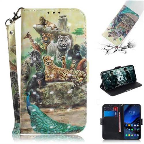 Beast Zoo 3D Painted Leather Wallet Phone Case for Mi Xiaomi Pocophone F1