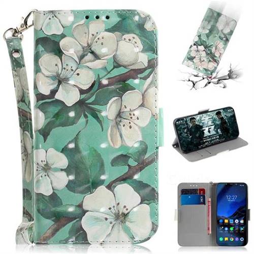 Watercolor Flower 3D Painted Leather Wallet Phone Case for Mi Xiaomi Pocophone F1