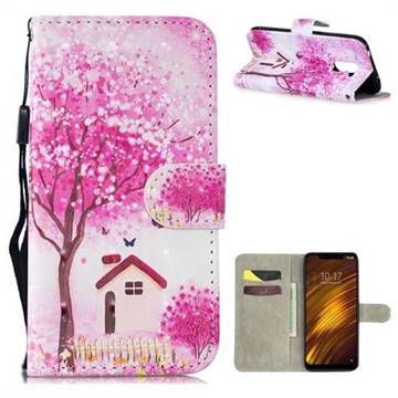 Tree House 3D Painted Leather Wallet Phone Case for Mi Xiaomi Pocophone F1