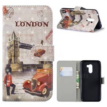 Retro London 3D Painted Leather Phone Wallet Case for Mi Xiaomi Pocophone F1