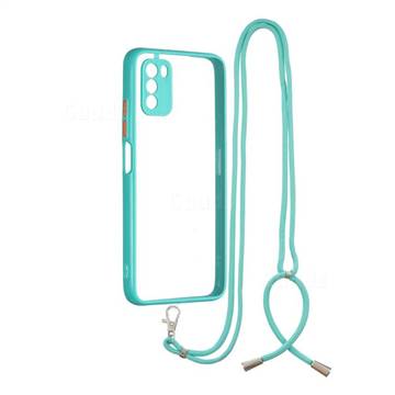 Necklace Cross-body Lanyard Strap Cord Phone Case Cover for Mi Xiaomi Poco M3 - Blue