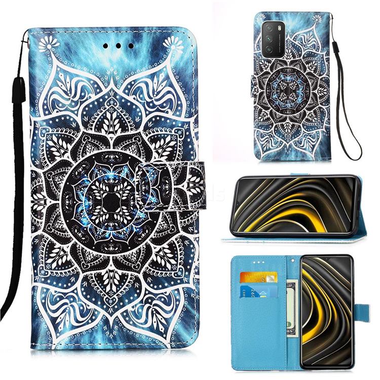 Underwater Mandala Matte Leather Wallet Phone Case for Mi Xiaomi Poco M3