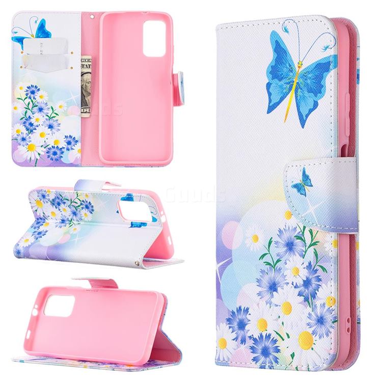 Butterflies Flowers Leather Wallet Case for Mi Xiaomi Poco M3
