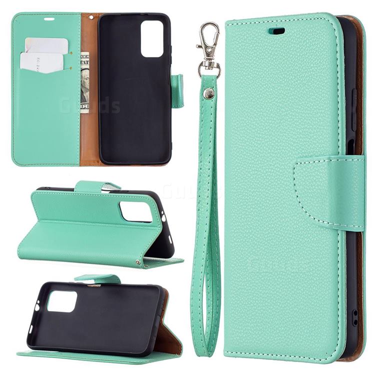 Classic Luxury Litchi Leather Phone Wallet Case for Mi Xiaomi Poco M3 - Green