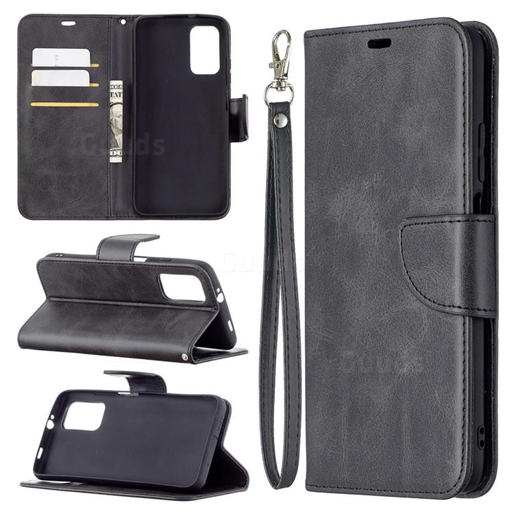 Classic Sheepskin PU Leather Phone Wallet Case for Mi Xiaomi Poco M3 - Black