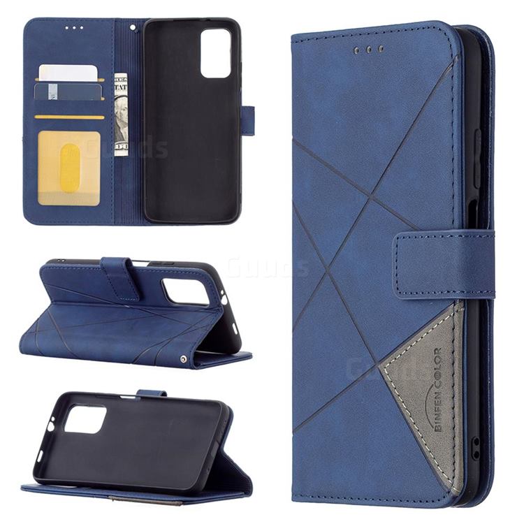 Binfen Color BF05 Prismatic Slim Wallet Flip Cover for Mi Xiaomi Poco M3 - Blue