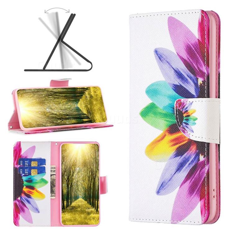 Seven-color Flowers Leather Wallet Case for Mi Xiaomi Poco M4 Pro 4G