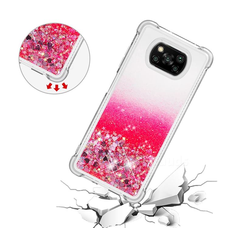 Dynamic Liquid Glitter Sand Quicksand Tpu Case For Mi Xiaomi Poco X3 Nfc Pink Love Heart Mi 4498