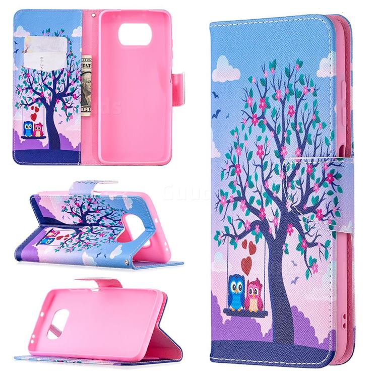 Tree and Owls Leather Wallet Case for Mi Xiaomi Poco X3 NFC