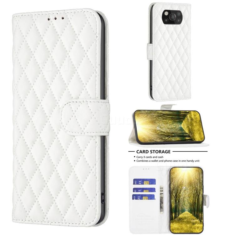 Binfen Color BF-14 Fragrance Protective Wallet Flip Cover for Mi Xiaomi Poco X3 NFC - White