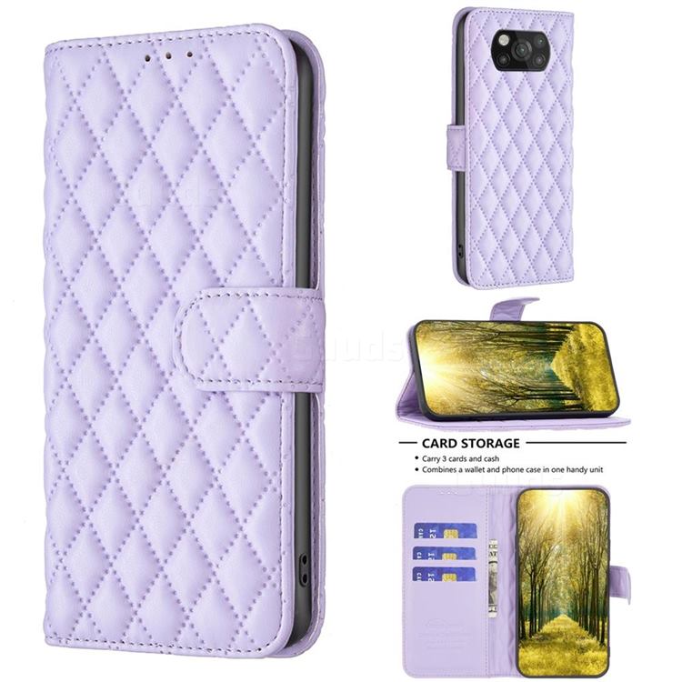Binfen Color BF-14 Fragrance Protective Wallet Flip Cover for Mi Xiaomi Poco X3 NFC - Purple