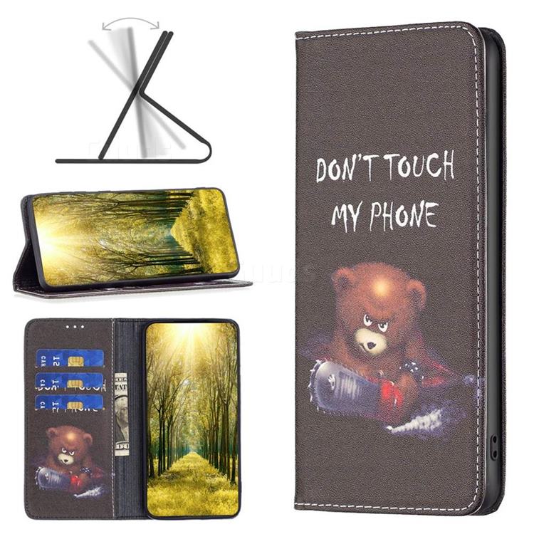 Chainsaw Bear Slim Magnetic Attraction Wallet Flip Cover for Mi Xiaomi Poco X4 Pro 5G