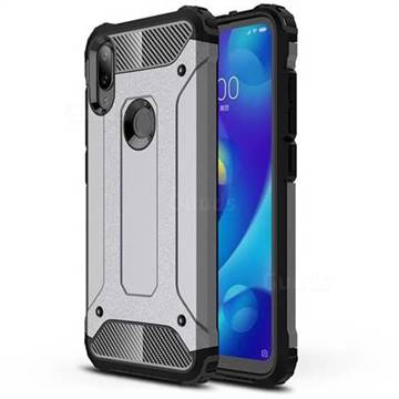 King Kong Armor Premium Shockproof Dual Layer Rugged Hard Cover for Xiaomi Mi Play - Silver Grey
