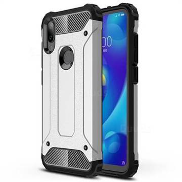 King Kong Armor Premium Shockproof Dual Layer Rugged Hard Cover for Xiaomi Mi Play - Technology Silver