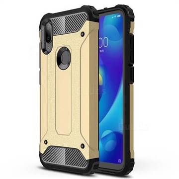 King Kong Armor Premium Shockproof Dual Layer Rugged Hard Cover for Xiaomi Mi Play - Champagne Gold