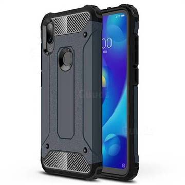 King Kong Armor Premium Shockproof Dual Layer Rugged Hard Cover for Xiaomi Mi Play - Navy