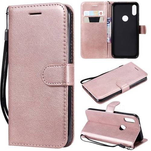 Retro Greek Classic Smooth PU Leather Wallet Phone Case for Xiaomi Mi Play - Rose Gold