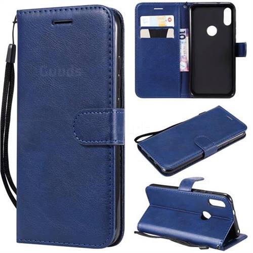 Retro Greek Classic Smooth PU Leather Wallet Phone Case for Xiaomi Mi Play - Blue