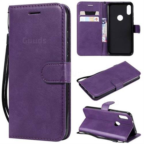 Retro Greek Classic Smooth PU Leather Wallet Phone Case for Xiaomi Mi Play - Purple