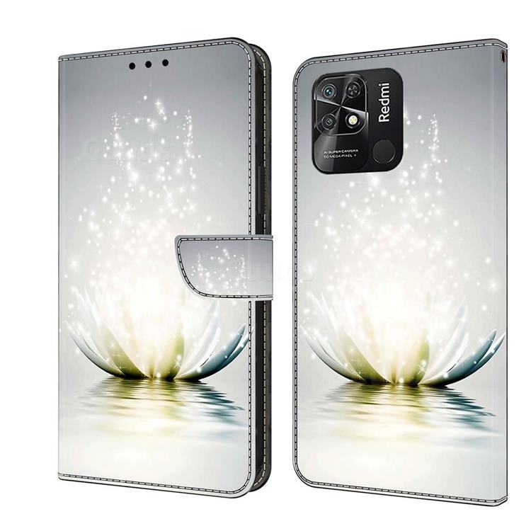 Flare lotus Crystal PU Leather Protective Wallet Case Cover for Xiaomi Redmi 10C