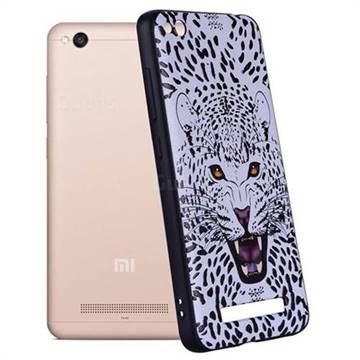Snow Leopard 3D Embossed Relief Black Soft Back Cover for Xiaomi Redmi 4A