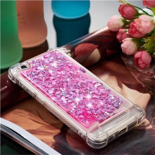 Dynamic Liquid Glitter Sand Quicksand Tpu Case For Xiaomi Redmi A Pink Love Heart Tpu Case