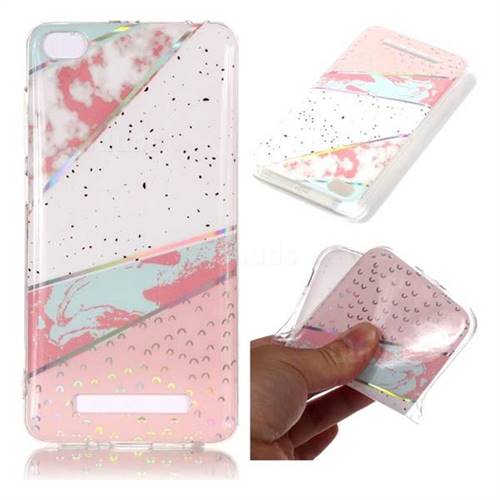Matching Color Marble Pattern Bright Color Laser Soft TPU Case for Xiaomi Redmi 4A
