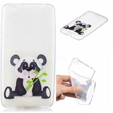 Bamboo Panda Clear Varnish Soft Phone Back Cover for Xiaomi Redmi 4A